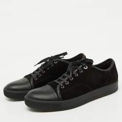 Lanvin Black Suede and Leather DDB1 Low Top Sneakers Size 43