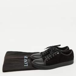 Lanvin Black Suede and Leather DDB1 Low Top Sneakers Size 43
