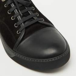 Lanvin Black Suede and Leather DDB1 Low Top Sneakers Size 43