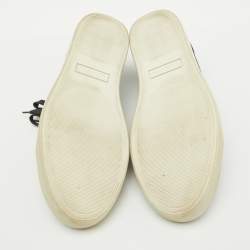 Lanvin Multicolor Suede and Patent Leather Low Top Sneakers Size 44
