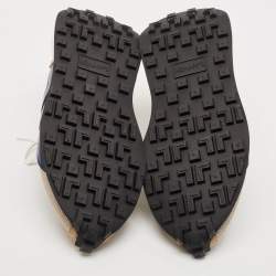 Lanvin Tricolor Mesh and Leather Bumper Sneakers Size 44