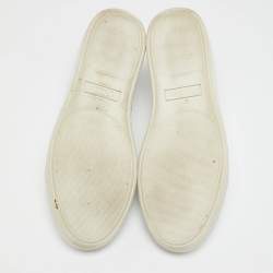 Pre Owned Lanvin White Leather Low Top Sneakers Size 44