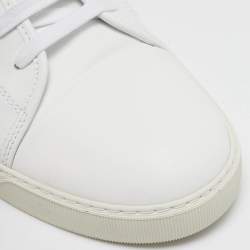Pre Owned Lanvin White Leather Low Top Sneakers Size 44