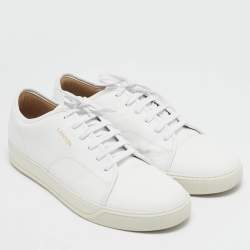 Pre Owned Lanvin White Leather Low Top Sneakers Size 44