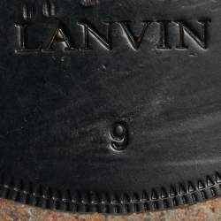 Pre Owned Lanvin Black Leather Lace Up Oxfords Size 43