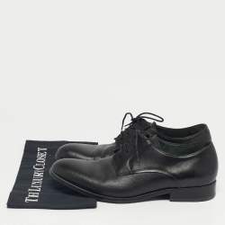 Pre Owned Lanvin Black Leather Lace Up Oxfords Size 43