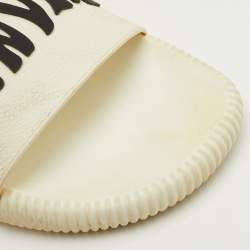 مملوكة مسبقًا Lanvin Arpege Size 42 White Rubber Flat Slide Sandals