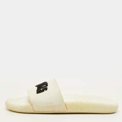 مملوكة مسبقًا Lanvin Arpege Size 42 White Rubber Flat Slide Sandals