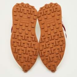 مملوكة مسبقًا حذاء رياضي لانفان منخفظ من أعلى نيلون وجلد سويدي متعدد الألوان مقاس 41