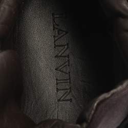 Lanvin Burgundy Nylon High Top Sneakers Size 43