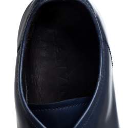 Pre Owned Lanvin Blue Leather Low top Sneakers Size 44