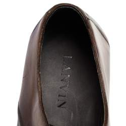 Pre Owned Lanvin Brown Leather Lace Up Oxford Size 43