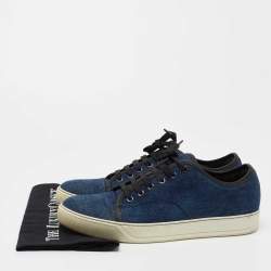 Pre Owned Lanvin Dark Blue Denim Low Top Sneakers Size 43