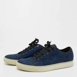 Pre Owned Lanvin Dark Blue Denim Low Top Sneakers Size 43