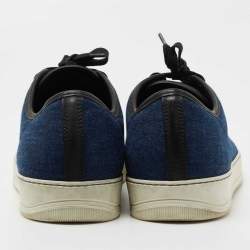 Pre Owned Lanvin Dark Blue Denim Low Top Sneakers Size 43