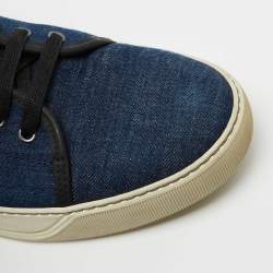 Pre Owned Lanvin Dark Blue Denim Low Top Sneakers Size 43