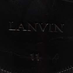 Pre Owned Lanvin Black Leather Penny Loafers Size 45