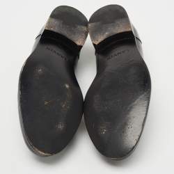 Pre Owned Lanvin Black Leather Penny Loafers Size 45