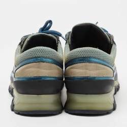 Lanvin Multicolor Canvas and Leather Lace Up Sneakers Size 41