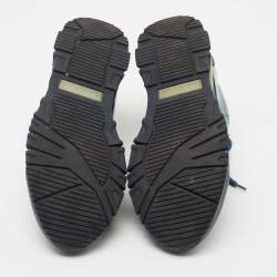Lanvin Multicolor Canvas and Leather Lace Up Sneakers Size 41