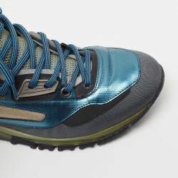 Lanvin Multicolor Canvas and Leather Lace Up Sneakers Size 41