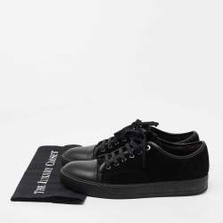 Pre Owned Lanvin Black Suede and Leather DDB1 Low Top Sneakers Size 41