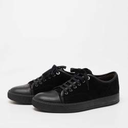 Pre Owned Lanvin Black Suede and Leather DDB1 Low Top Sneakers Size 41