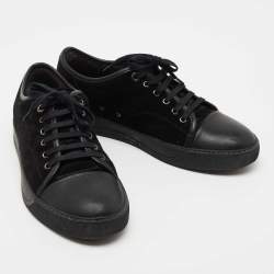 Pre Owned Lanvin Black Suede and Leather DDB1 Low Top Sneakers Size 41