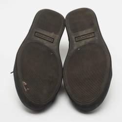 Pre Owned Lanvin Black Suede and Leather DDB1 Low Top Sneakers Size 41