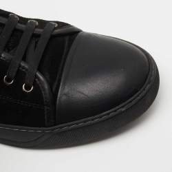 Pre Owned Lanvin Black Suede and Leather DDB1 Low Top Sneakers Size 41