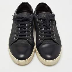 Lanvin Leather Black Leather Low Top Sneakers Size 41