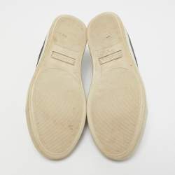 Pre Owned Lanvin Dark Grey Suede and Leather Low Top Sneakers Size 41