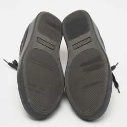Pre Owned Lanvin Dark Grey Tweed and Rubber Low Top Sneakers Size 41