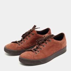Lanvin Brown Suede Low Top Sneakers Size 43