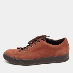 Lanvin Brown Suede Low Top Sneakers Size 43
