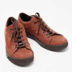 Lanvin Brown Suede Low Top Sneakers Size 43