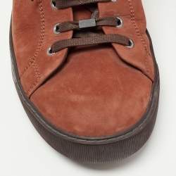 Lanvin Brown Suede Low Top Sneakers Size 43