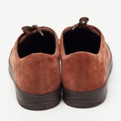 Lanvin Brown Suede Low Top Sneakers Size 43