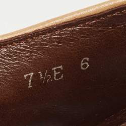 Pre Owned Lanvin Brown Leather Slip On Loafers Size 41.5