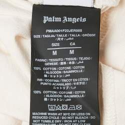 Pre Owned Palm Angels Cream Bear Print Cotton Oversized T-Shirt M