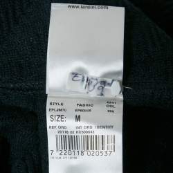 Lardini Navy Blue Knit Single Breasted Blazer M