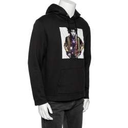 Limitato Black Cotton Jimi Hendrix Printed Hoodie XL