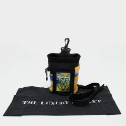 Loewe Multicolor Canvas And Shearling Fur Nature Print Chalk Bag