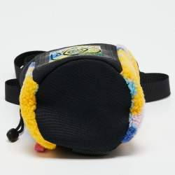 Loewe Multicolor Canvas And Shearling Fur Nature Print Chalk Bag