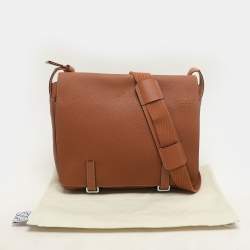 Loewe Brown Full Grain Leather Military Messenger Bag
