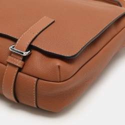Loewe Brown Full Grain Leather Military Messenger Bag