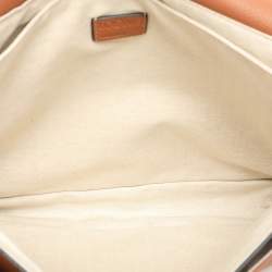 Loewe Brown Full Grain Leather Military Messenger Bag
