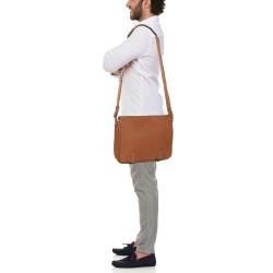 Loewe Brown Full Grain Leather Military Messenger Bag