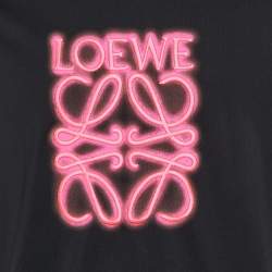 Loewe Black Neon Anagram Cotton Crew Neck T-Shirt L