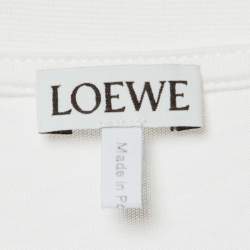 Loewe White Cotton Anagram Fake Pocket Crew Neck T-Shirt L